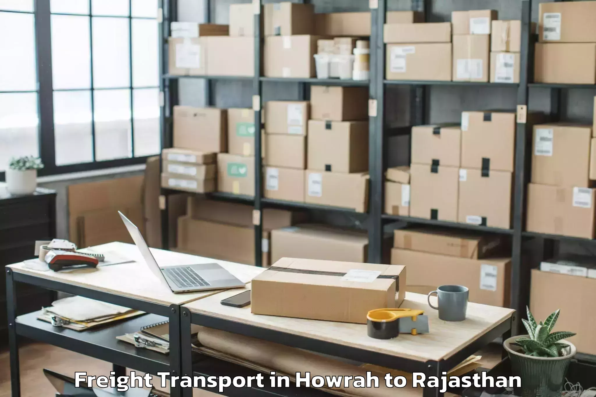 Book Your Howrah to Opjs University Churu Freight Transport Today